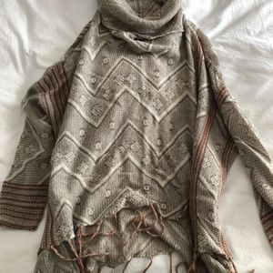 Drapey poncho sweater